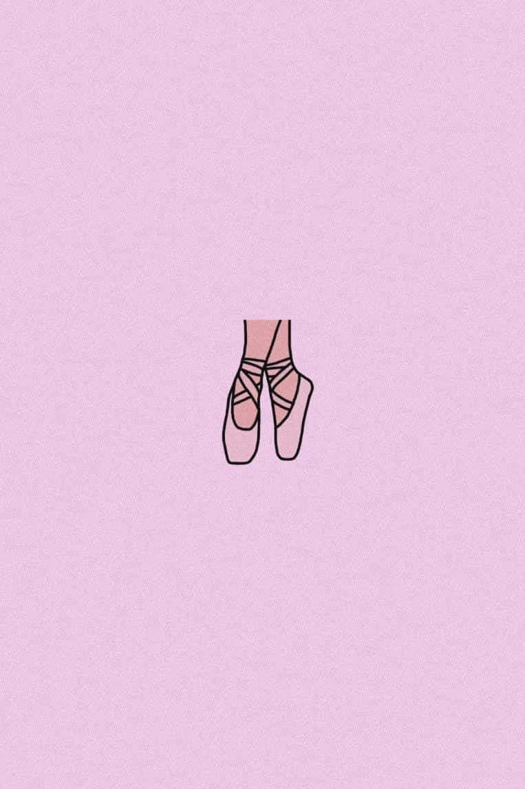 Ballet Pointe Shoes Illustration Wallpaper