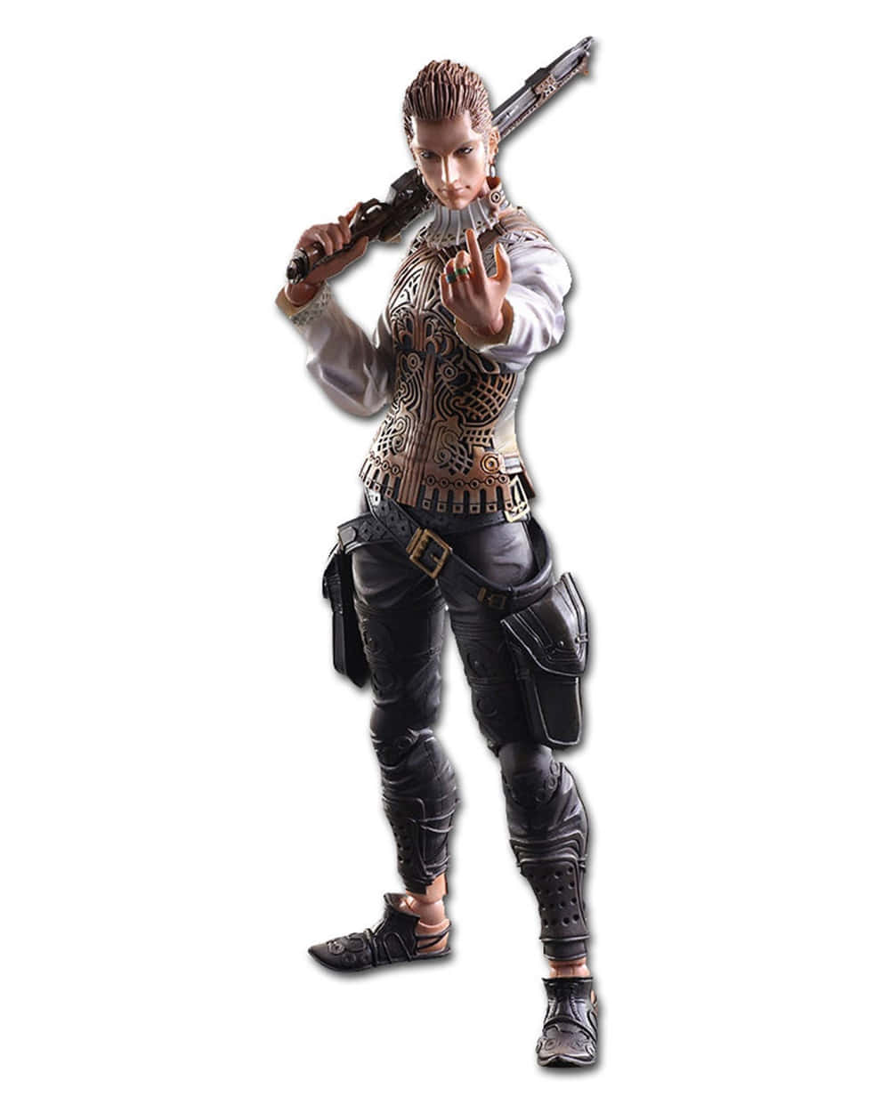 Balthier From Final Fantasy Xii Is Posing With His Weapon Wallpaper