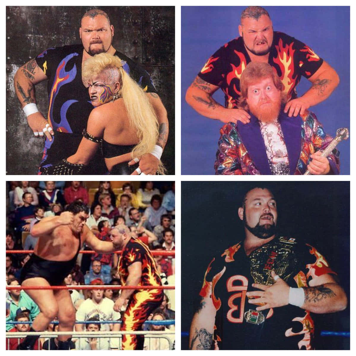 Bam Bam Bigelow Wwe Collage Compilation Wallpaper