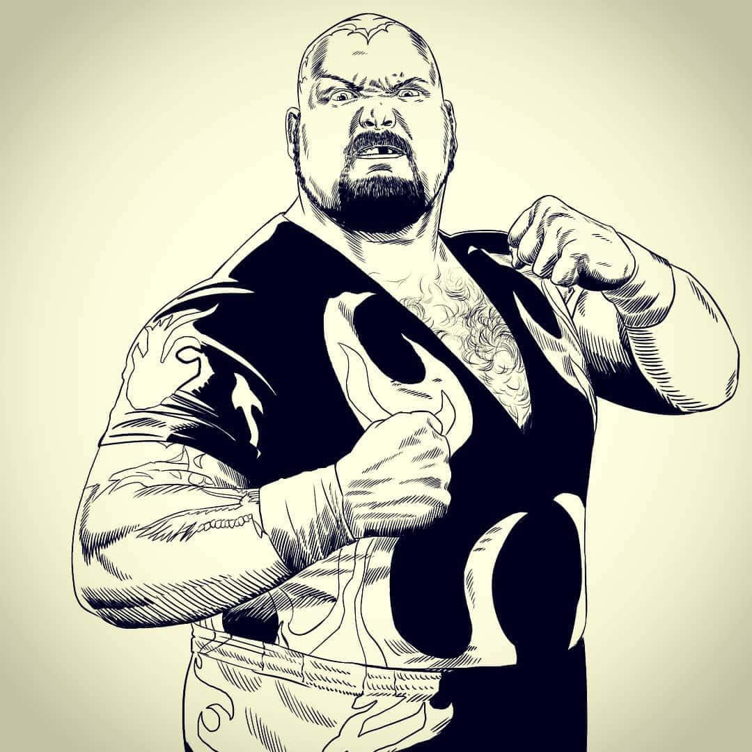 Bam Bam Bigelow Wwe Drawing Illustration Art Wallpaper