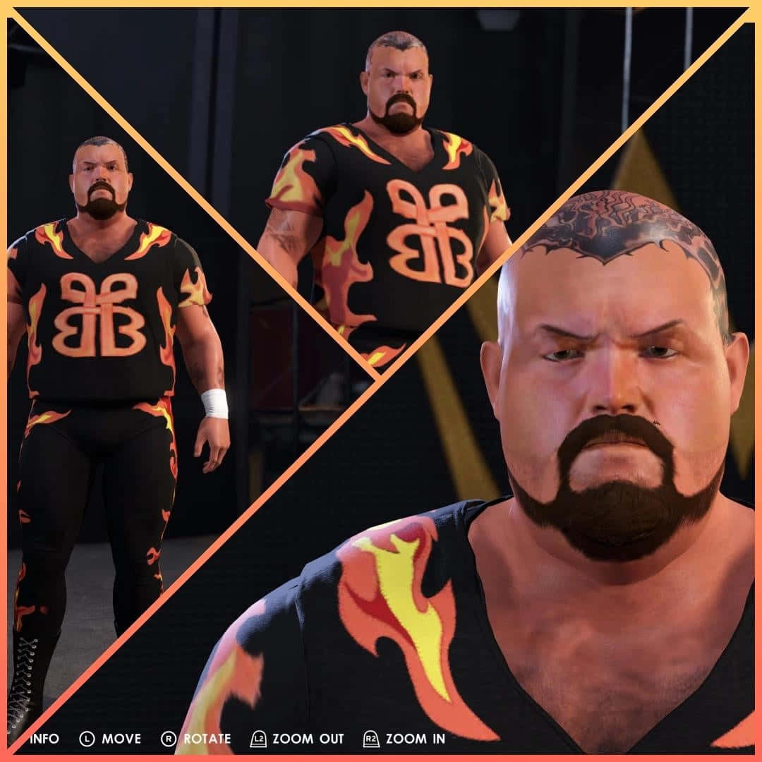 Bam Bam Bigelow Wwe2k Series Game Character Wallpaper