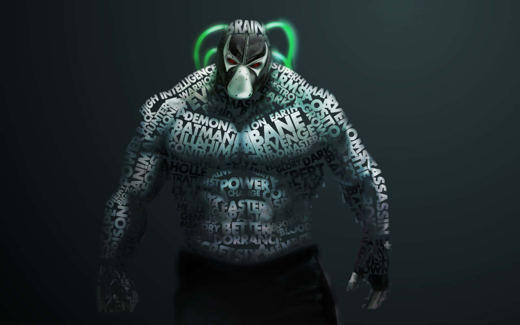 Bane Word Cloud Art Wallpaper