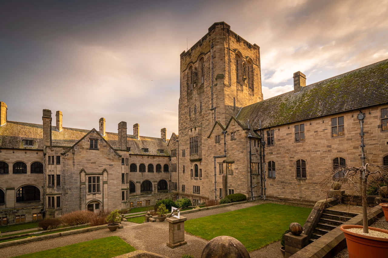 Bangor University Courtyardat Dusk Wallpaper