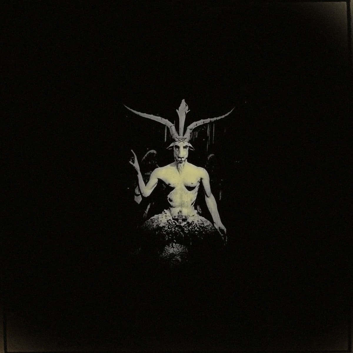 Baphomet Figure Dark Background Wallpaper