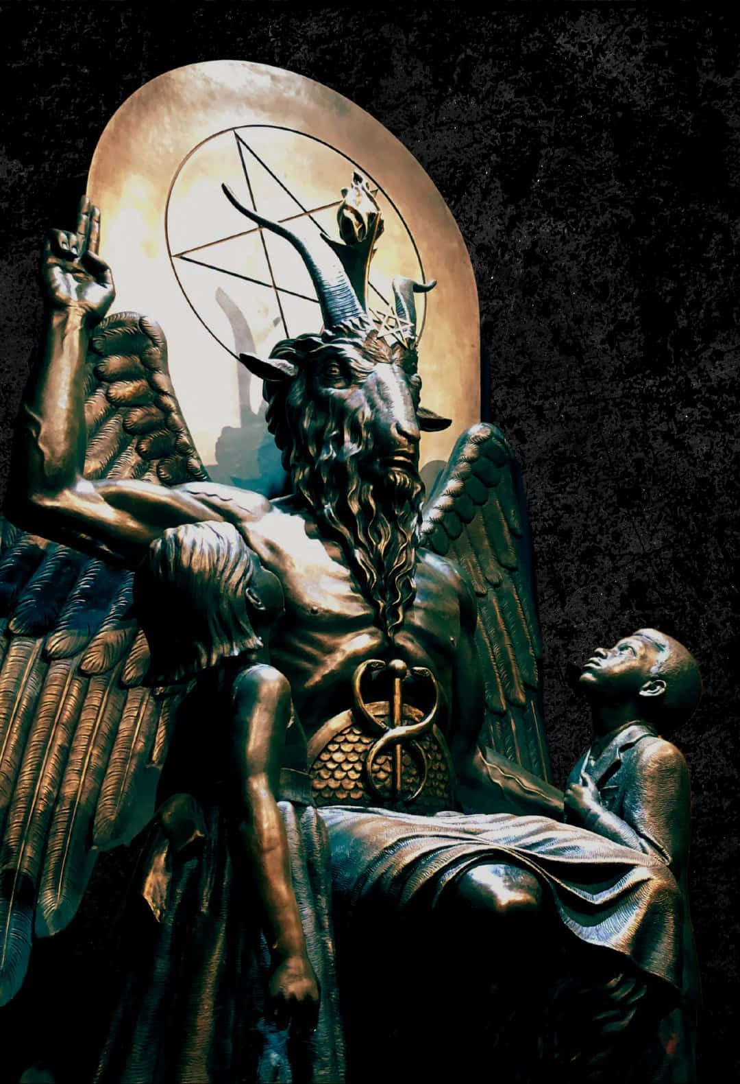 Baphomet Figurewith Worshipper.jpg Wallpaper