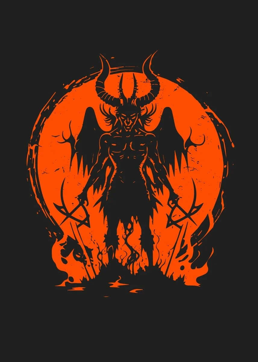 Baphomet Silhouette Art Wallpaper