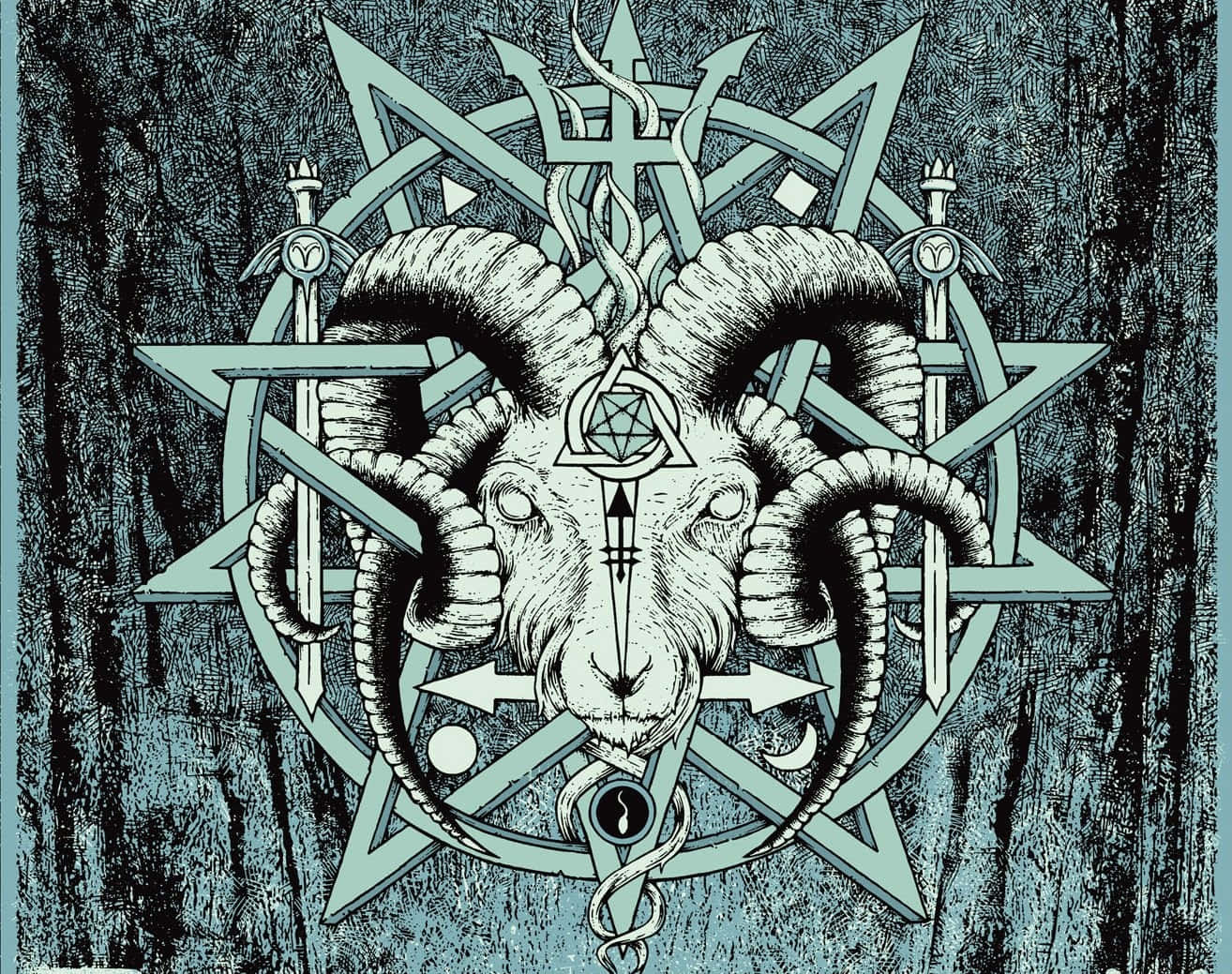 Baphomet Symbolic Artwork Wallpaper