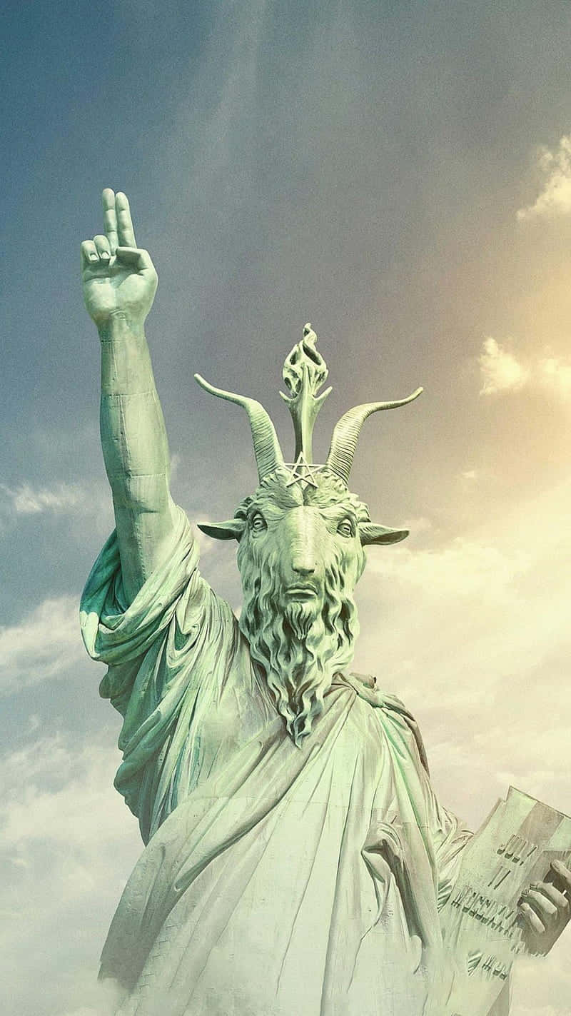 Baphometas Statueof Liberty Wallpaper