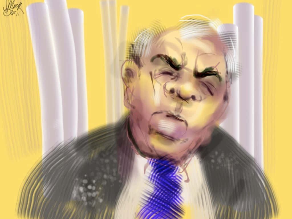 Barney Frank Digital Paint Art Wallpaper