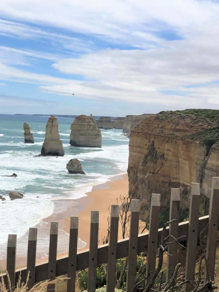 Barriers In Twelve Apostles In Victoria Australia Wallpaper