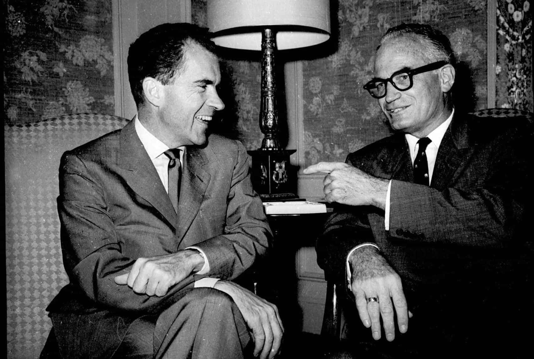 Barry Goldwater With Richard Nixon Wallpaper