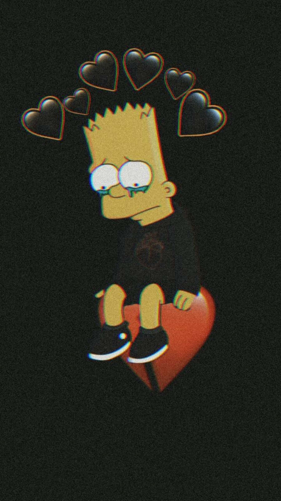 Bart Simpson In Despair As Phone Call Ends Wallpaper