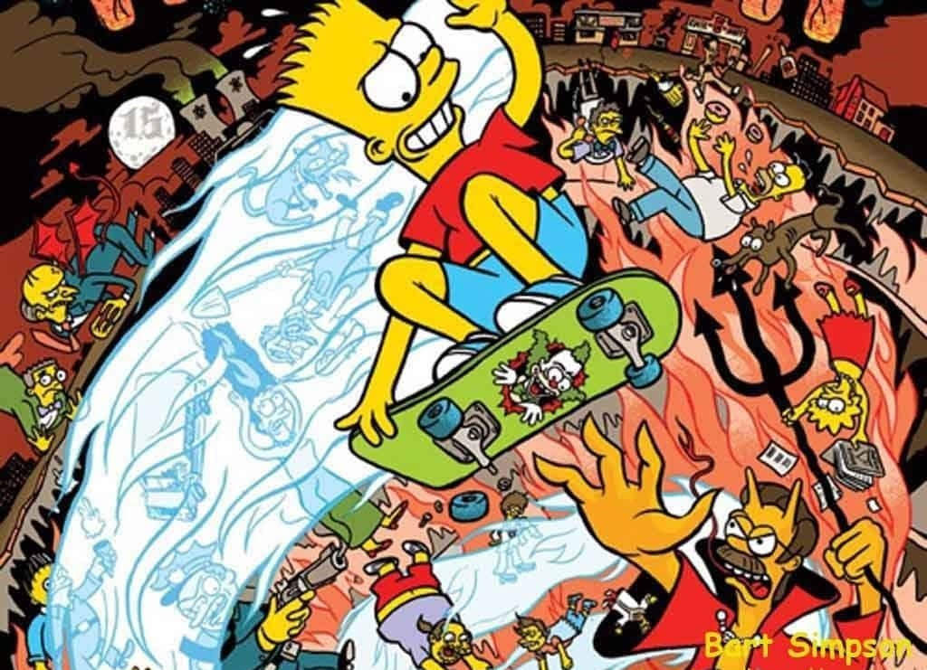 Bart Simpson's Colorful, Trippy Adventure Wallpaper