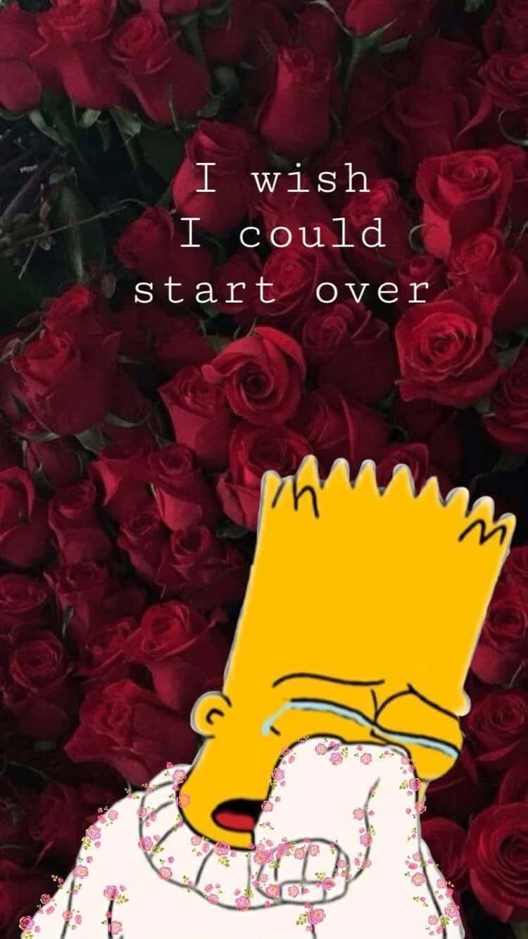 Bart Simpson Undergoing Depression Wallpaper