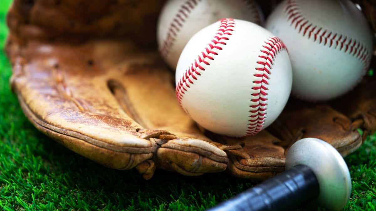 Baseball Gearon Grass Wallpaper