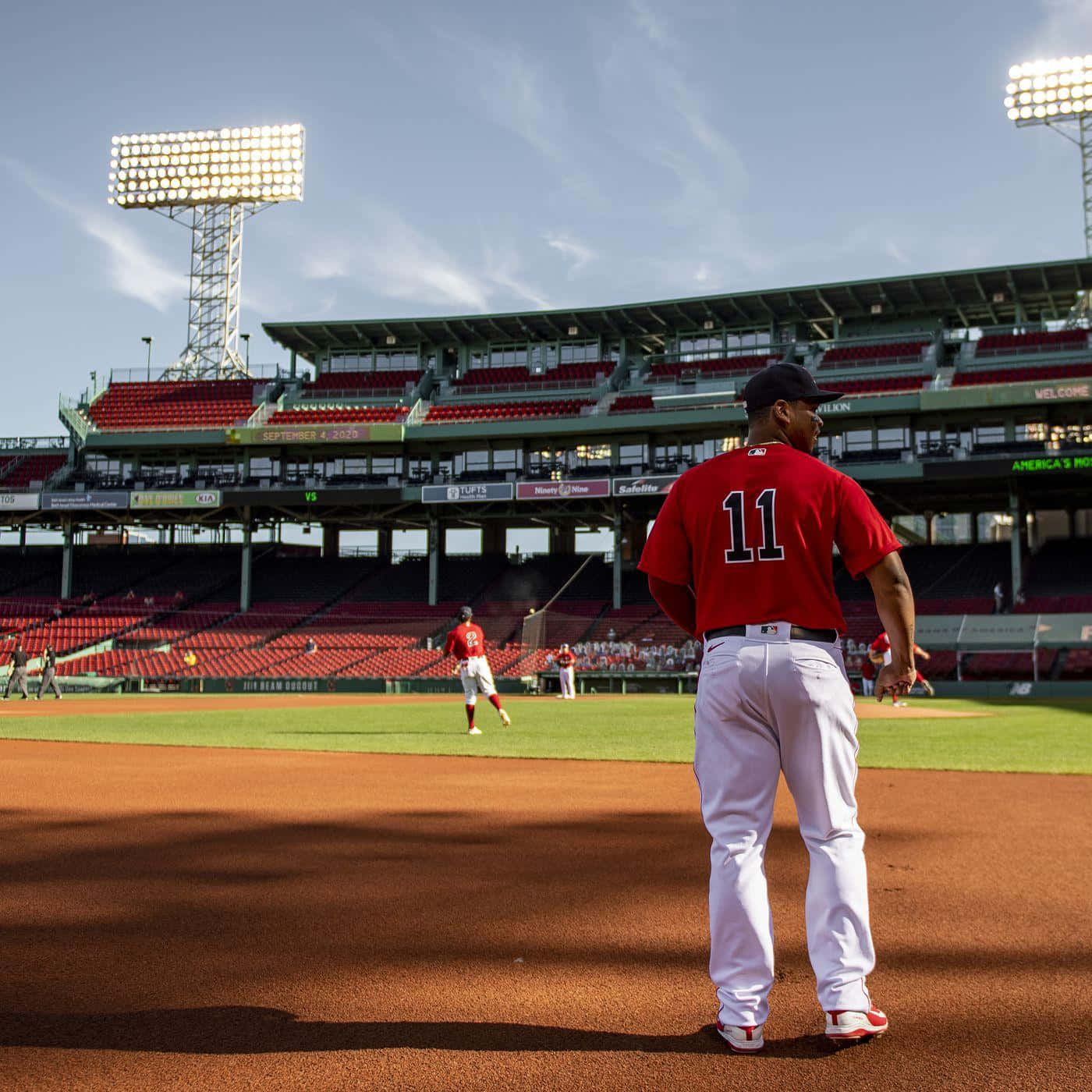 Baseball Player Number11 Warming Up Stadium Wallpaper