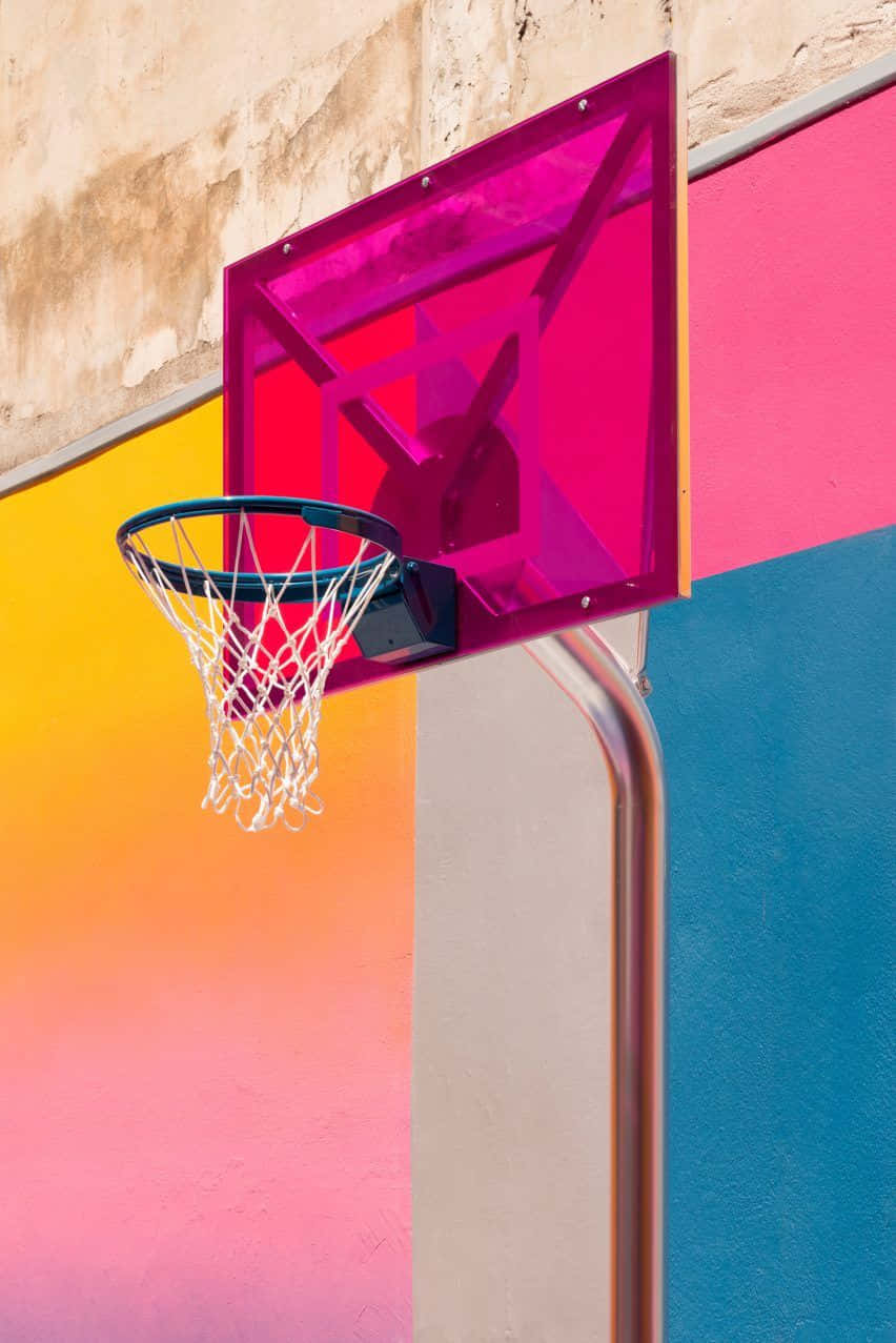 Basketball Aesthetic Colorful Court Wallpaper