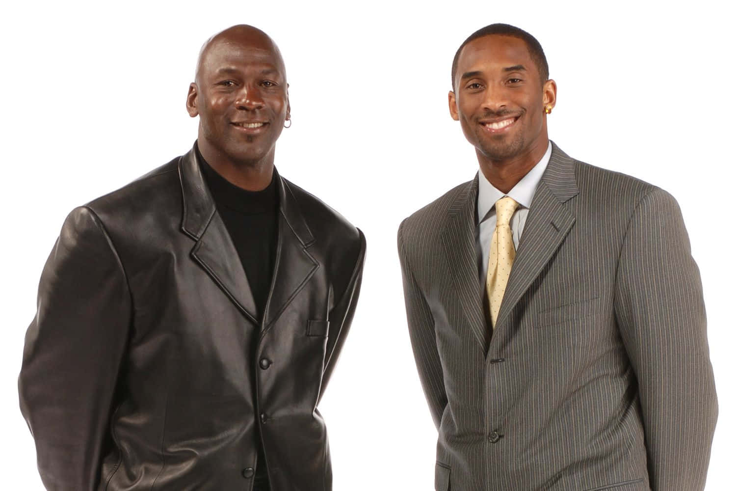 Basketball Athletes Kobe Bryant And Michael Jordan Minimalist Illustration Wallpaper