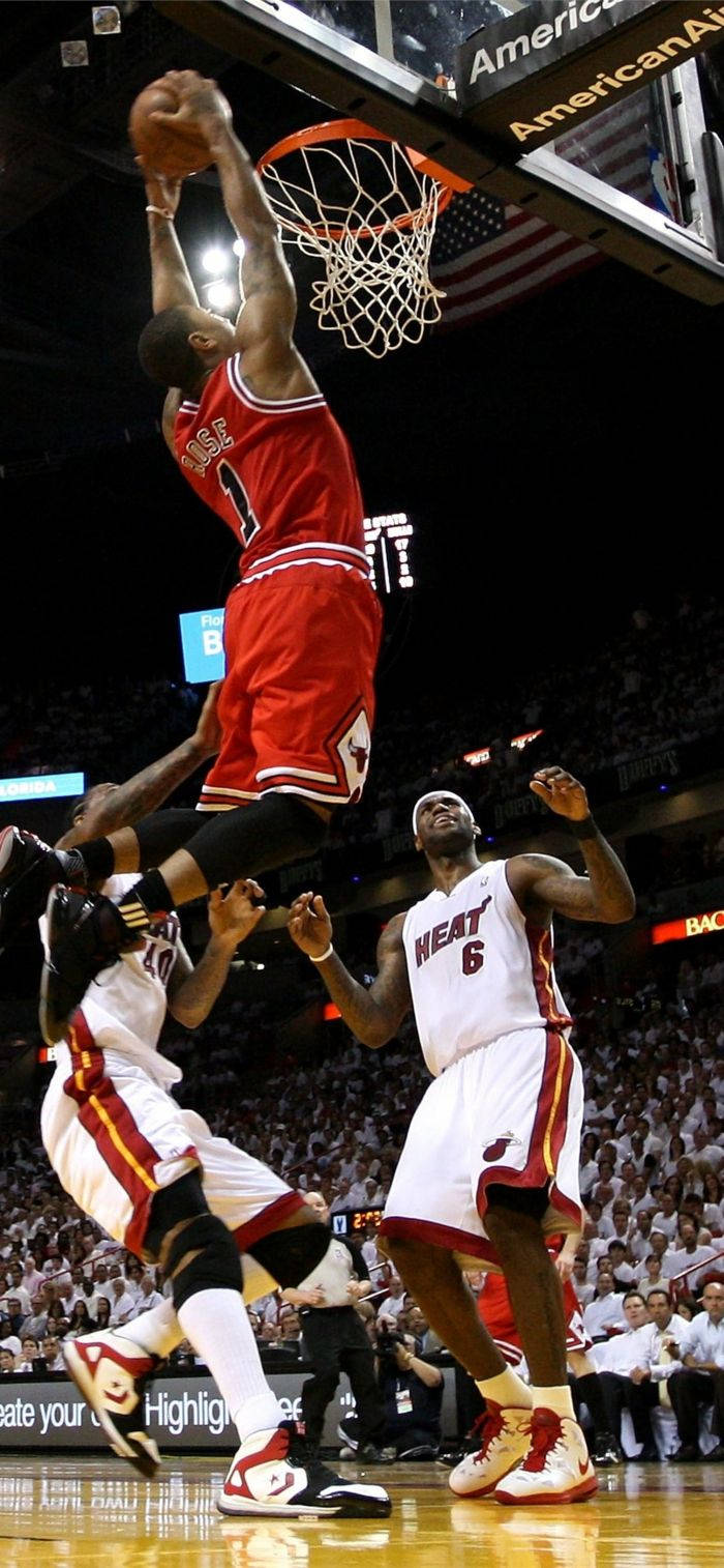 Basketball Iphone Rose Dunking Wallpaper