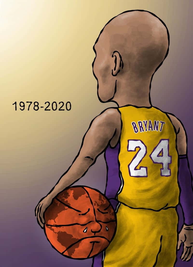 Basketball Legend Kobe Bryant Is Immortalized In Cartoon Form Wallpaper