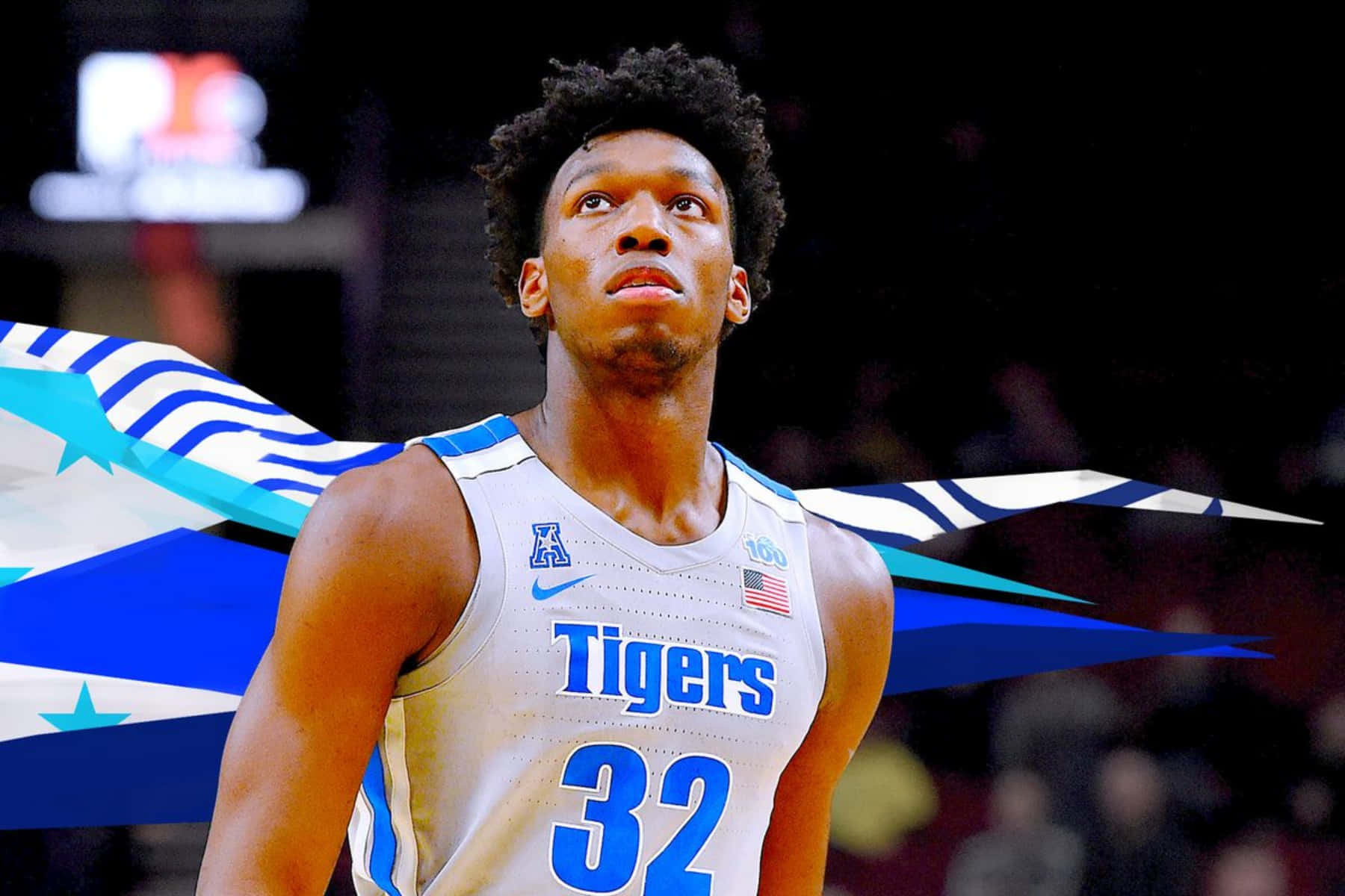 Basketball Player James Wiseman Tigers Uniform Wallpaper