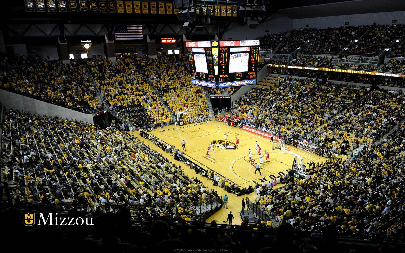 Basketball Tournament Inside The Mizzou Arena Wallpaper