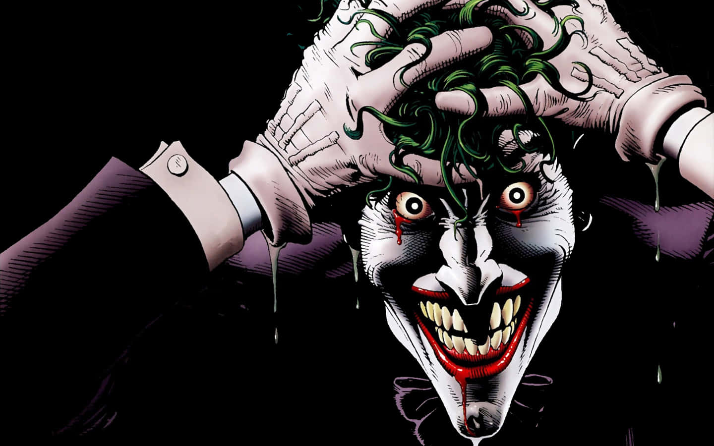 Batman And Joker Facing Off In 'the Killing Joke' Comic Adaptation Wallpaper