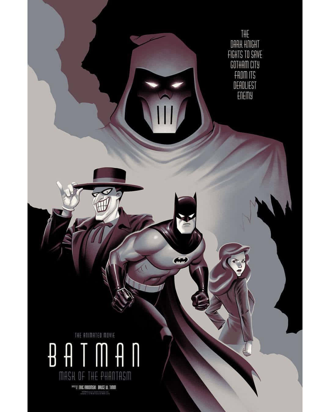 Batman And The Phantasm Confront Each Other In An Epic Showdown Wallpaper