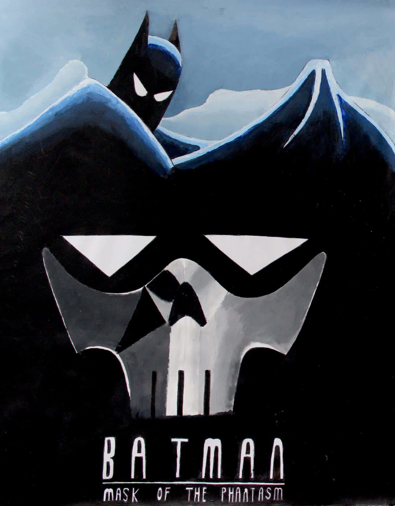 Batman And The Phantasm Face-off In An Intense Battle Wallpaper