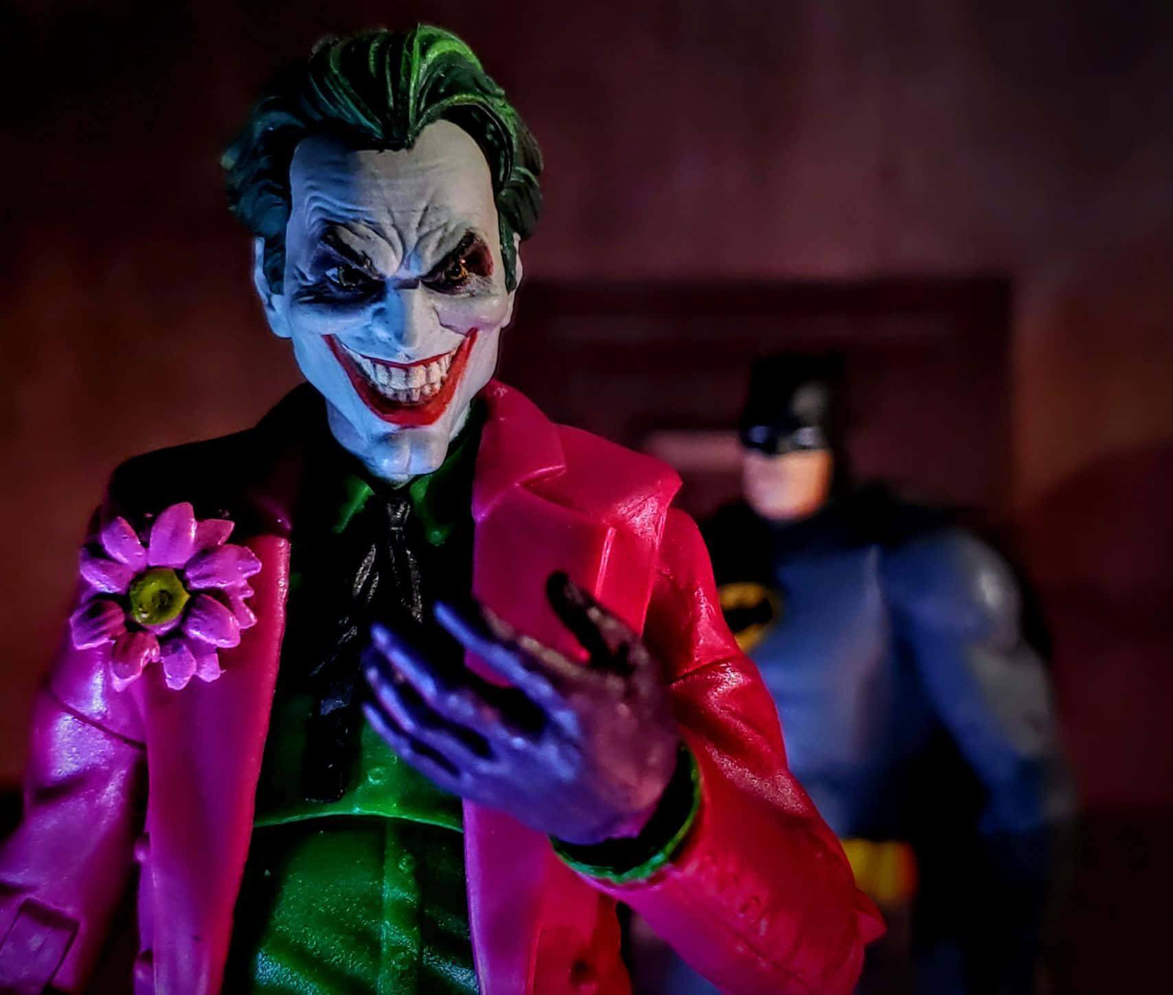 Batman And The Three Jokers Battle Scene Wallpaper