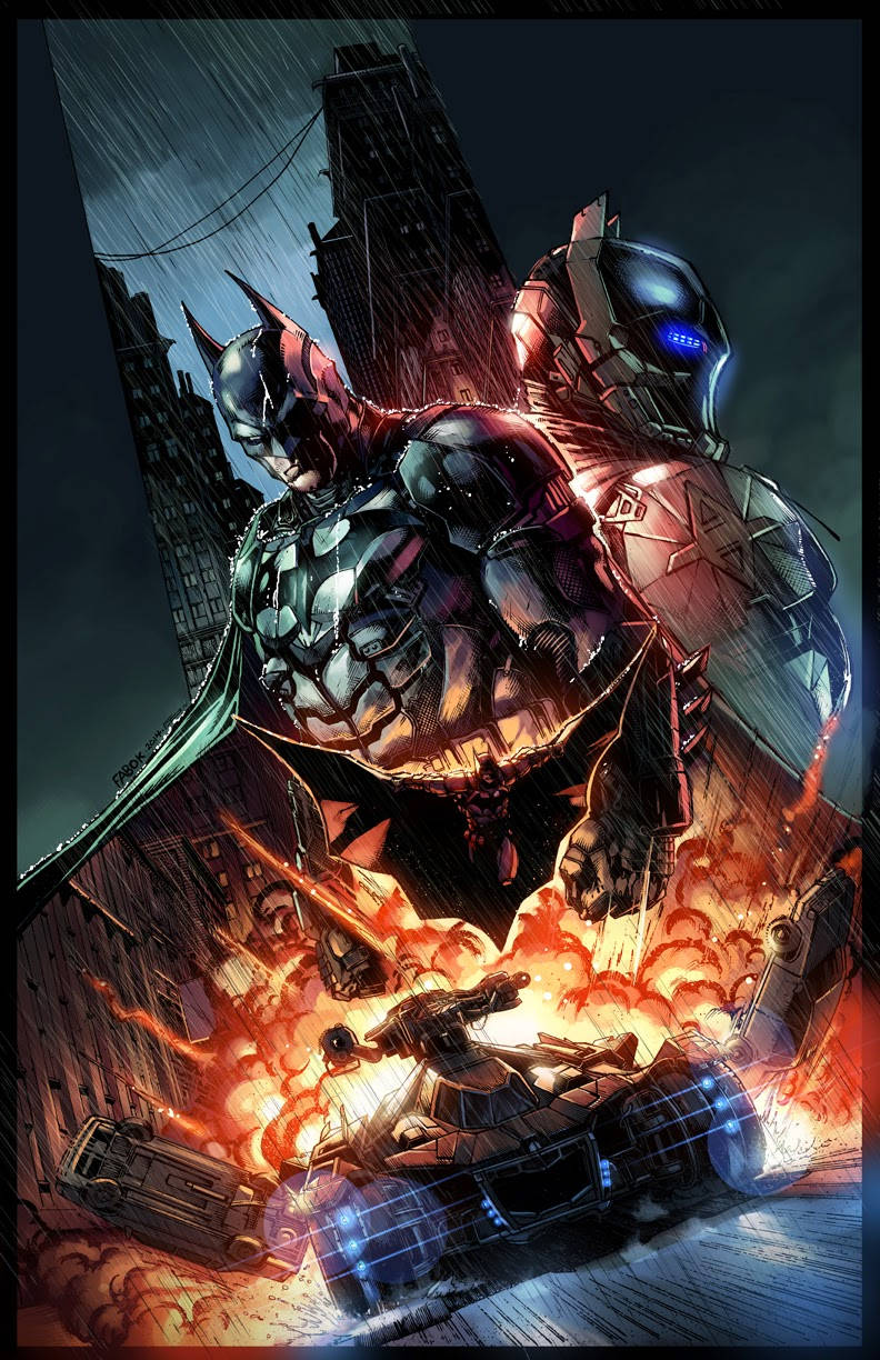 Batman Arkham Knight Iphone Comic Art Wallpaper