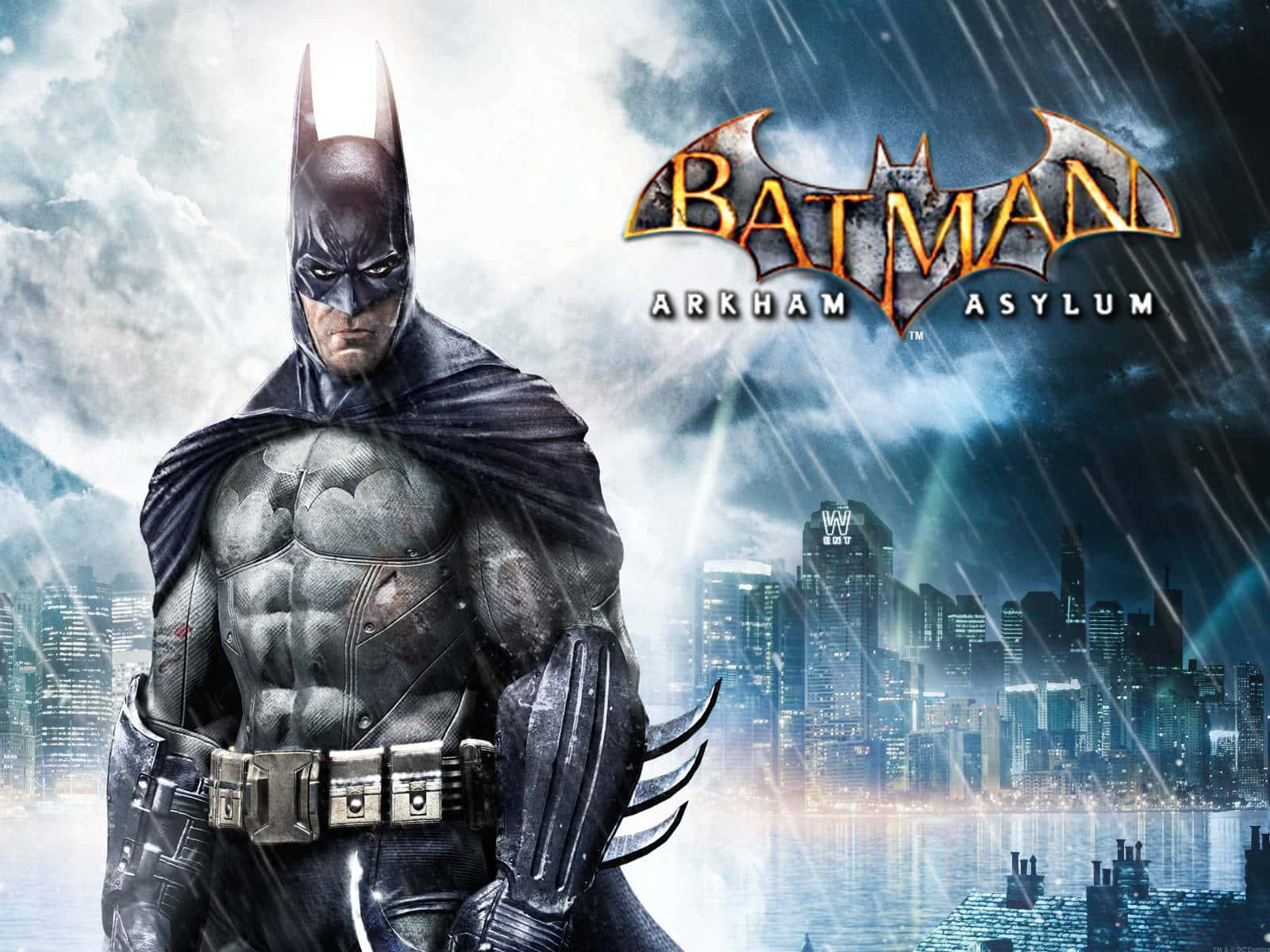 Batman At The Edge Of Arkham Asylum Wallpaper