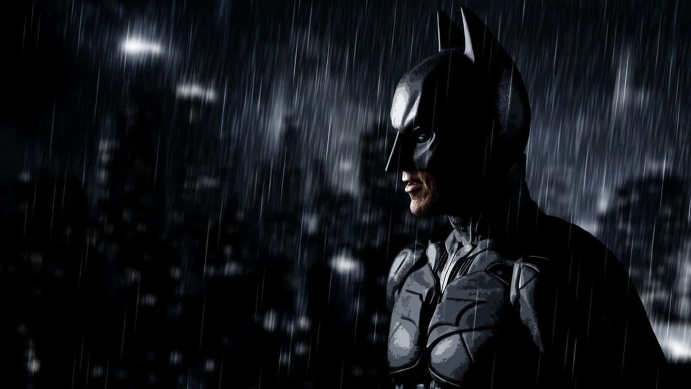 Batman Atop A Building Dark Knight Hd Wallpaper