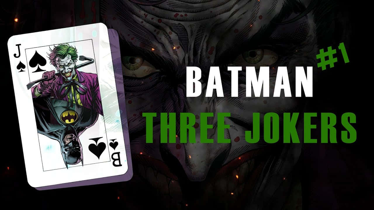 Batman Confronts The Three Jokers In A Dark And Intense Scene. Wallpaper