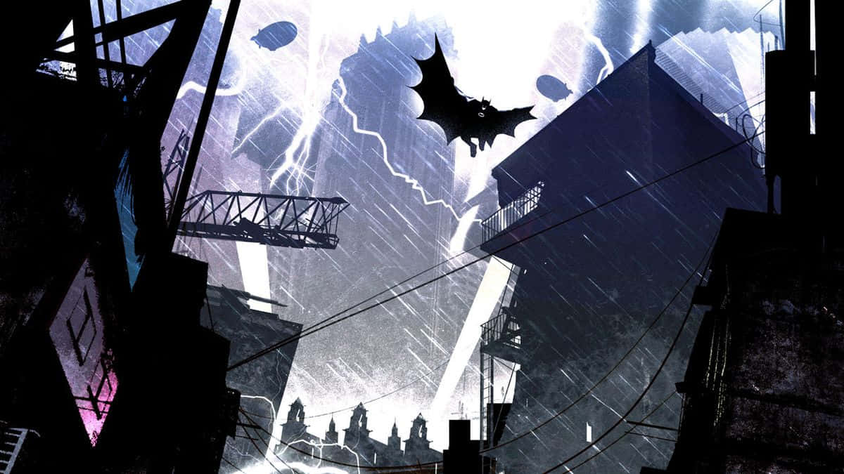 Batman Gotham City Silhouette Wallpaper