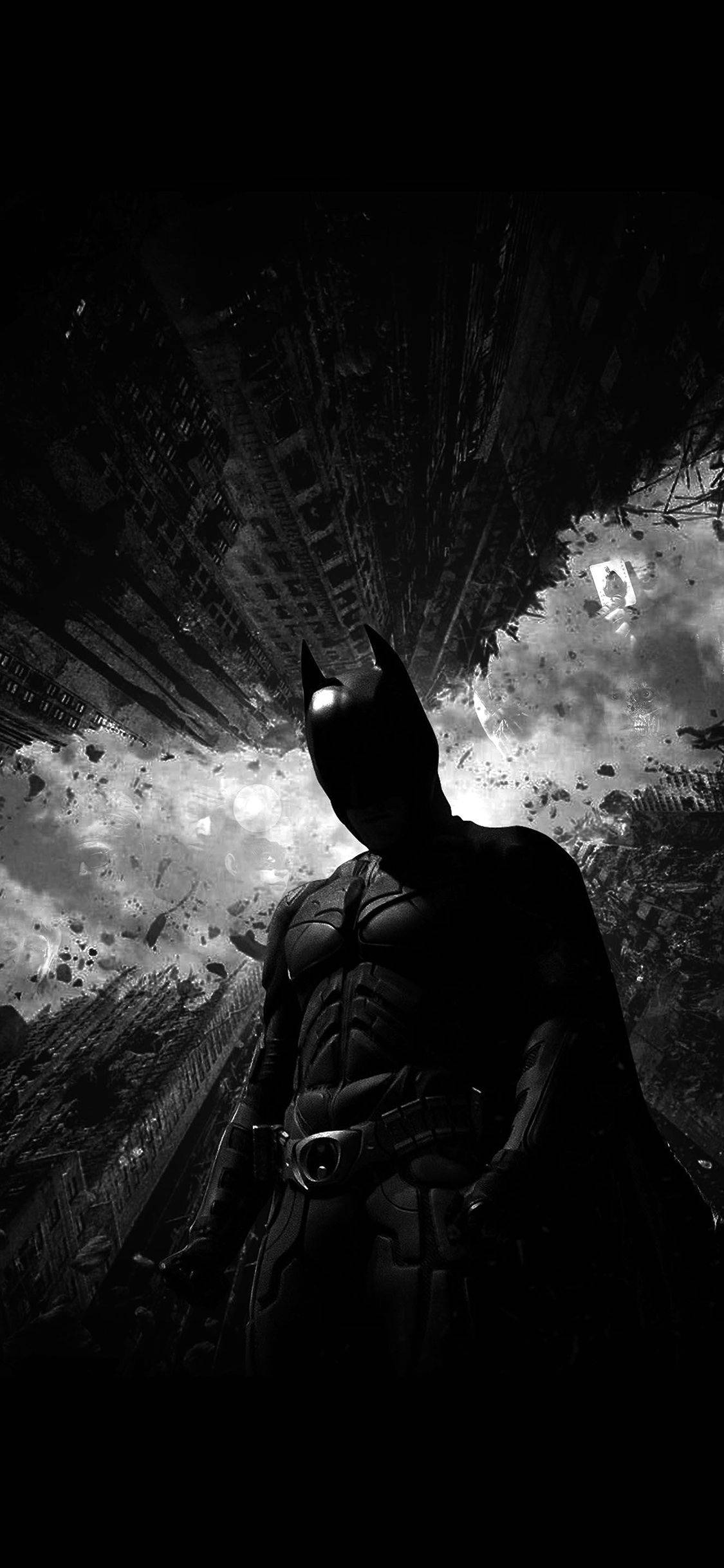 Batman Greyscale Iphone X Wallpaper