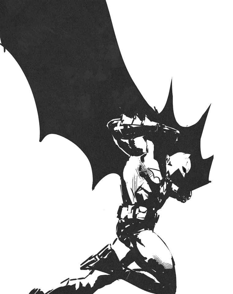 Batman In Monochromatic Glory Wallpaper