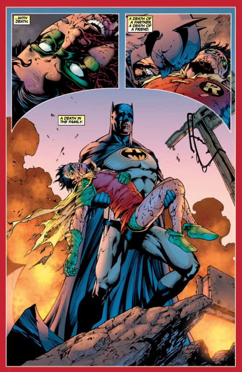 Batman Mourning The Loss Of Robin In Death In The Family Wallpaper