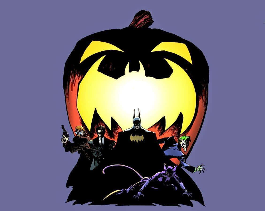 Batman Oversees Gotham City On A Spooky Halloween Night In 