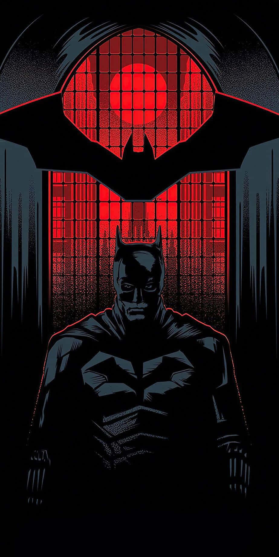 Batman Red Silhouette Wallpaper