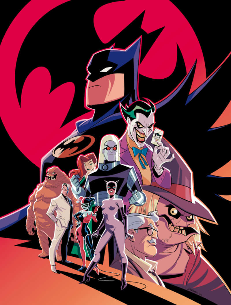 Batman Standing Tall In Gotham City - Batman: The Animated Series Wallpaper