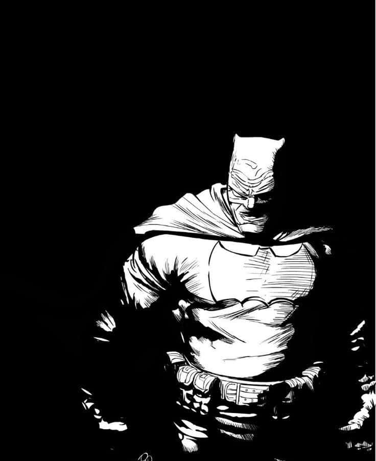 Batman Standing Tall In The Dark Knight Returns Wallpaper