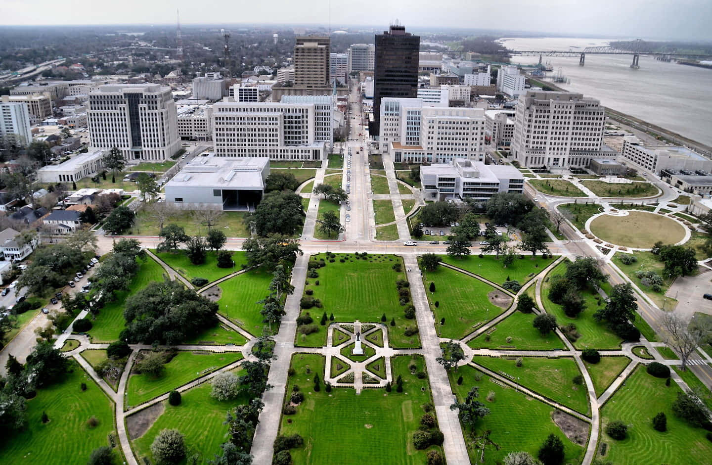 Baton Rouge Aerial View Capitol Gardens Wallpaper