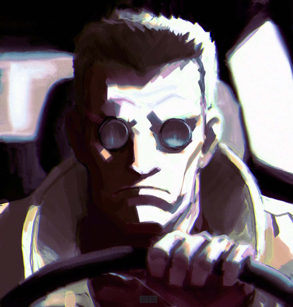 Batou Takes Out An Enemy In Ghost In The Shell Wallpaper