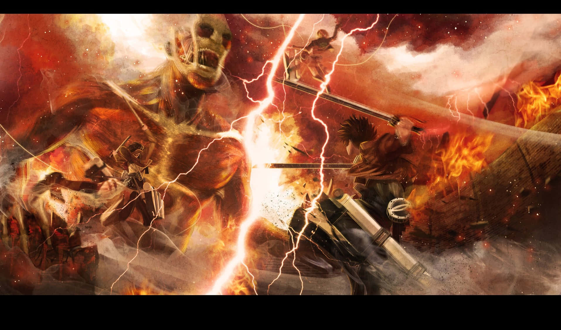 Battle For Humanity In Attack On Titan Video Game Wallpaper