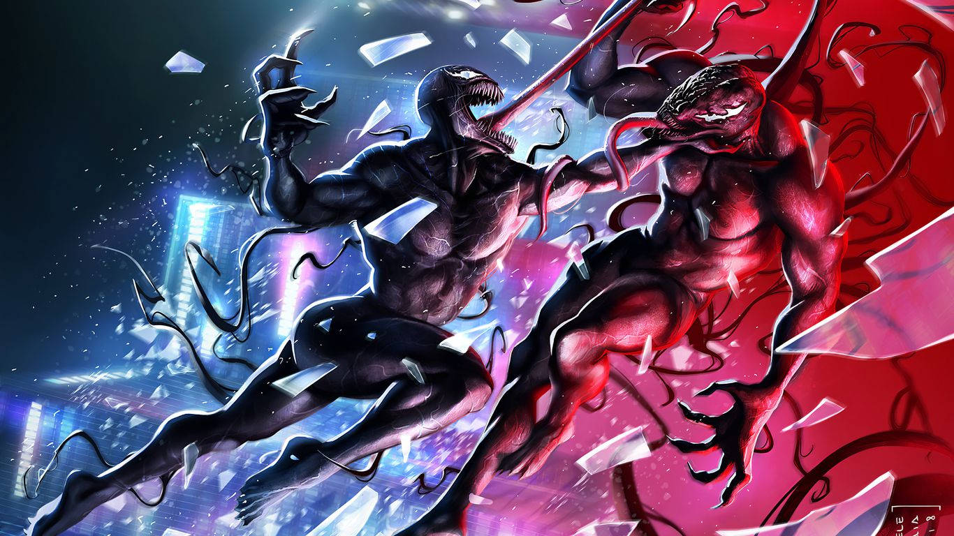 Battle Of The Symbiotes - Venom Vs Carnage Wallpaper