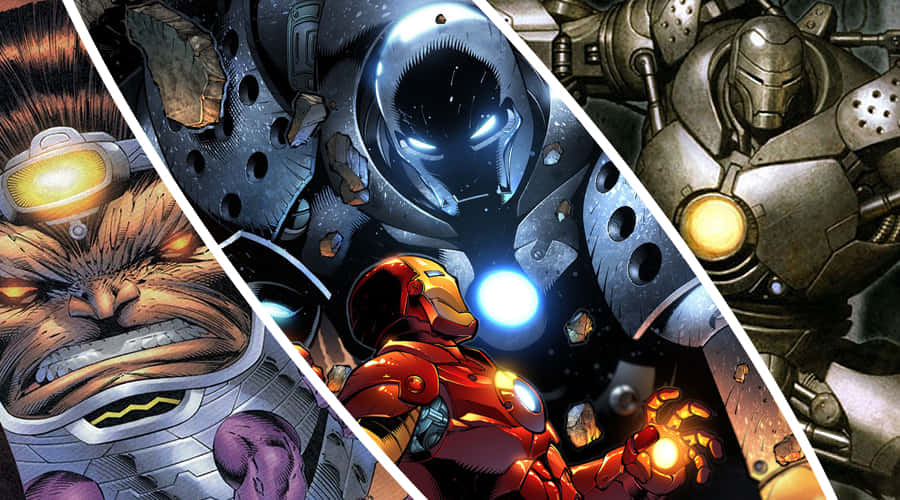 Battle Of The Titans – Iron Man Vs His Most Fearsome Villains Wallpaper