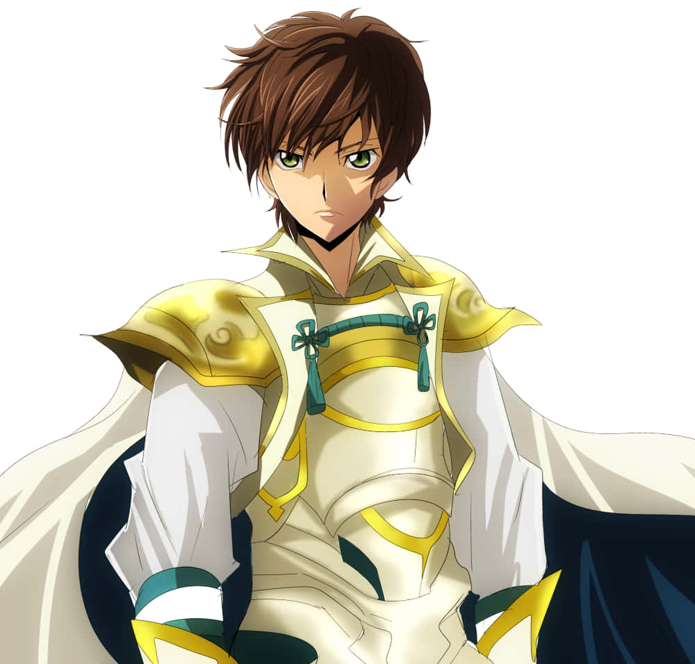 Battle-ready Suzaku Kururugi Standing Tall Wallpaper