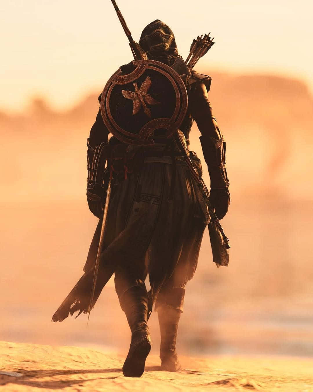 Bayek, A Legendary Medjay Warrior, On An Adventure In Assassin's Creed Origins Wallpaper