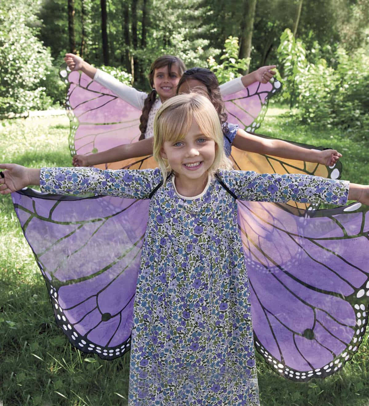 “be Daringly Unique With A Stunning Butterfly Wing Dress” Wallpaper